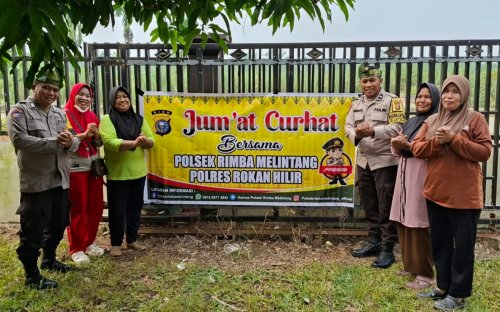 Polsek Rimba Melintang bersama warga.(foto: afrizal/halloriau.com)
