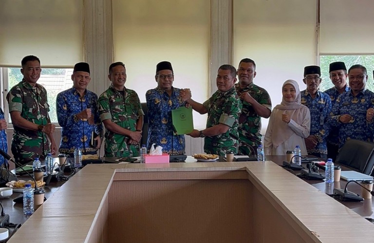 Pemkab Pelalawan rapat fasilitasi kegiatan rapat teknis TMMD ke-129 (foto/Andy)