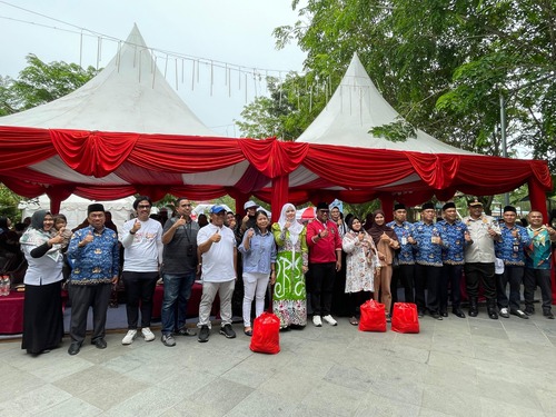 Bupati Pelalawan, Zukri Misran membuka acara City Gas Tour PGN. (Foto: Andi Indranto)
