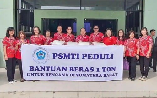 PSMTI Riau Salurkan Satu Ton Beras untuk Korban Bencana di Aceh, Sumut, dan Sumbar (foto/tribun)