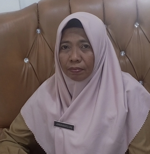 Kepala Sekolah SDN 001 Bagan Kota, Amrinawati.