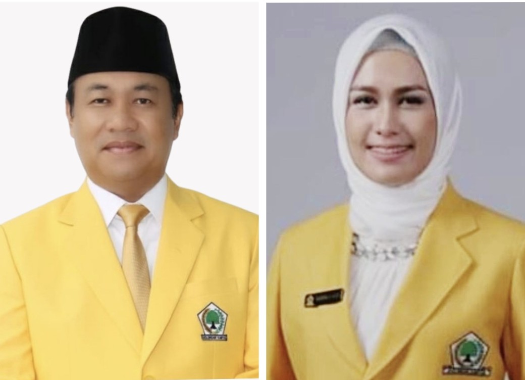 Anggota DPR RI, Karmila Sari (kanan) dan Ketua DPRD Riau Yulisman rebut kursi Ketua Golkar Riau (foto/ist)