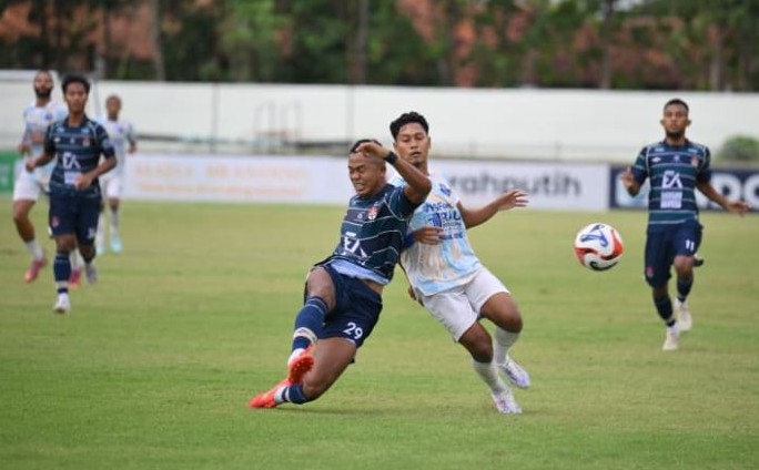 Dua gol Hari Nur membawa PSPS Pekanbaru raih tiga poin di Markas Persekat (foto/MCR)
