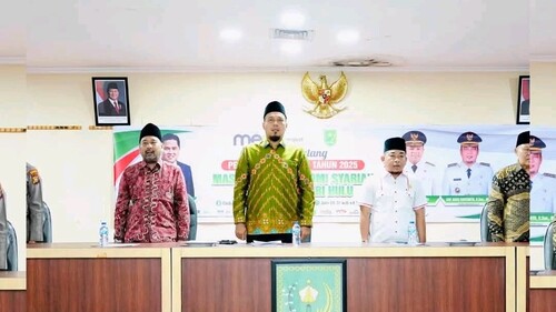 Bupati Inhu, Ade Agus Haryanto, membuka Musda MES Inhu 2025. (Foto: Andri Subakti)