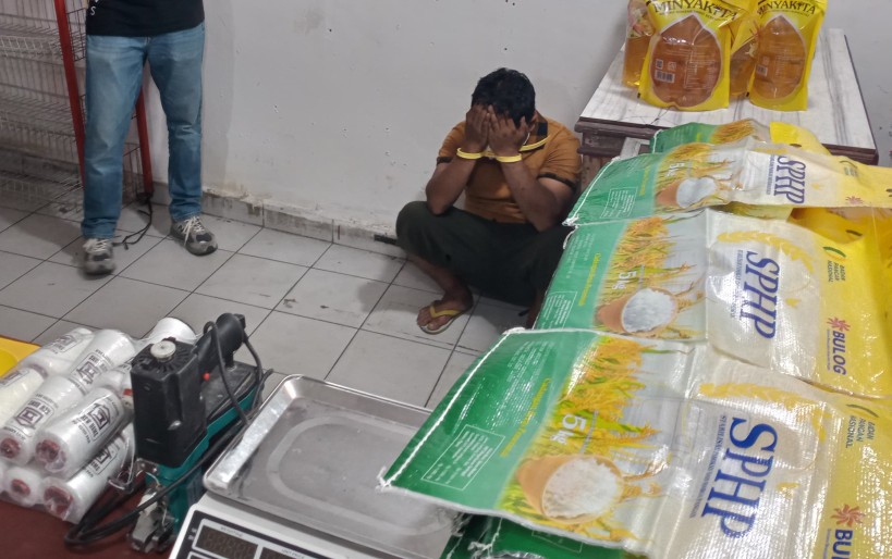 Tersangka beras oplosan dibongkar Polda Riau (foto/ist)