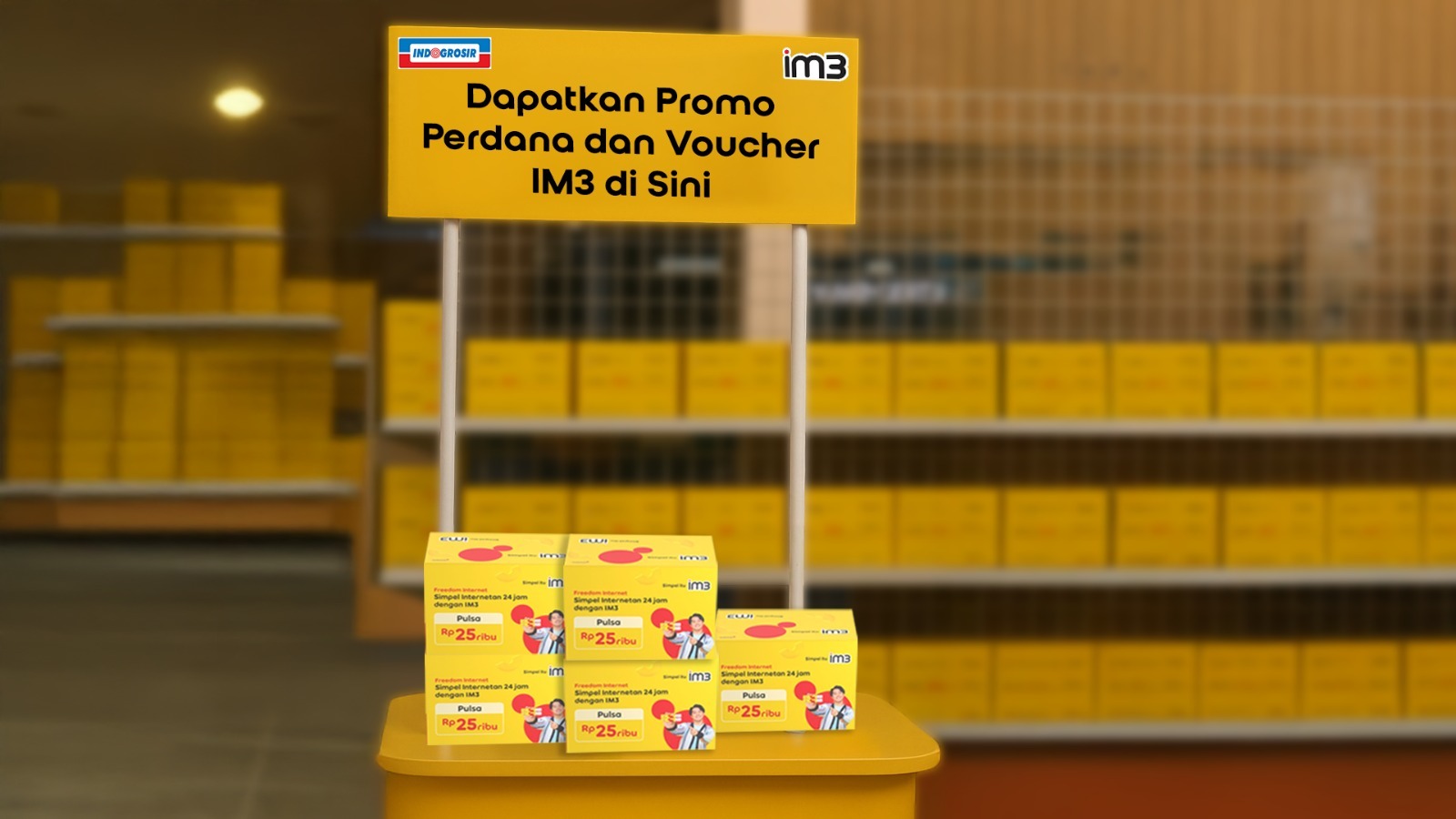 Indosat hadirkan voucher pulsa grosir di Indogrosir, perluas akses produk dan buka peluang usaha baru bagi penjual lokal (foto/ist)