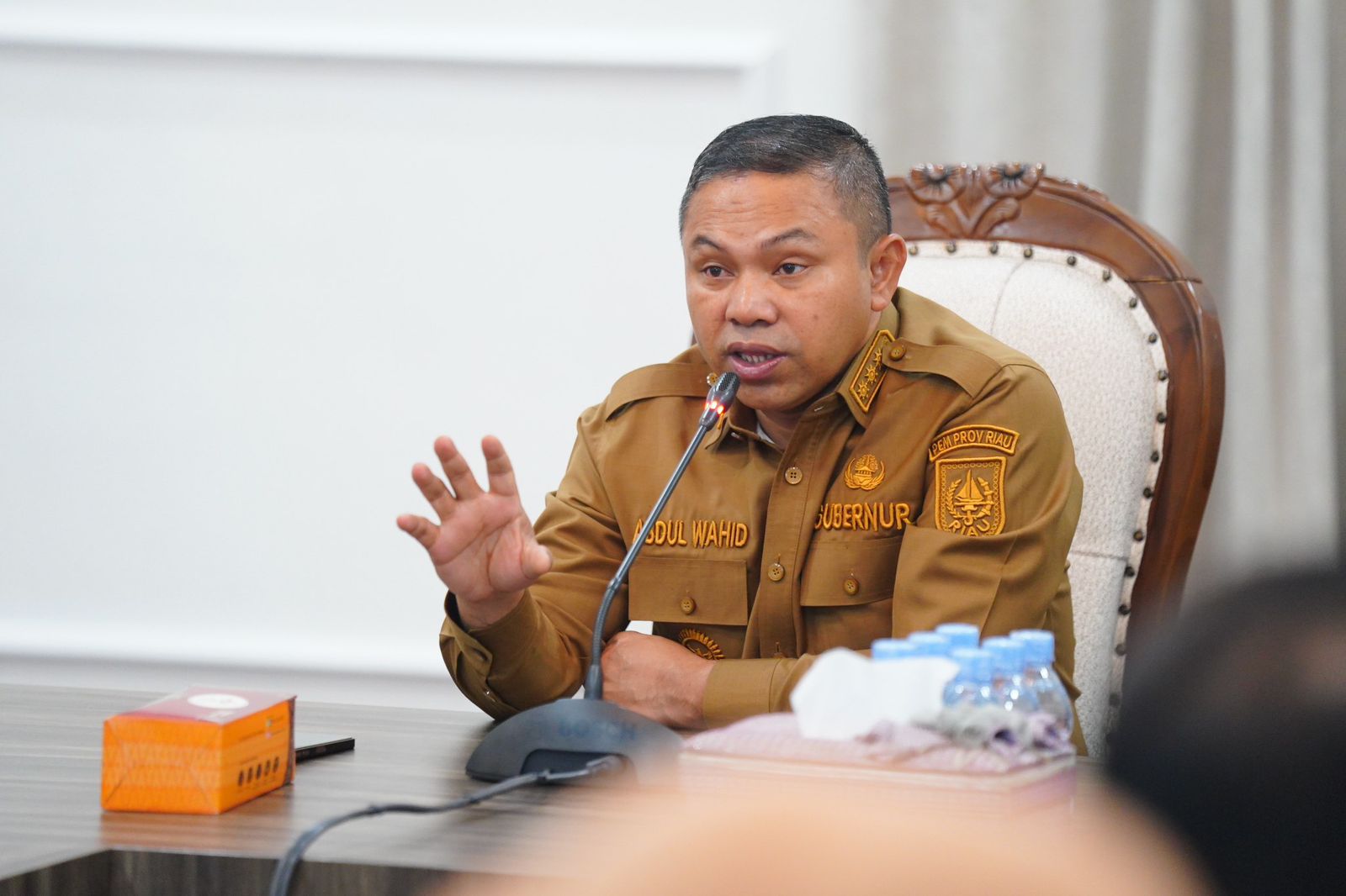 Gubri Abdul Wahid ingatkan bupati/walikota bersama cegah Karhutla (foto/yuni)