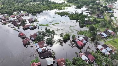 Banjir di Pangkalan Kerinci, Pelalawan.(ilustrasi/int)