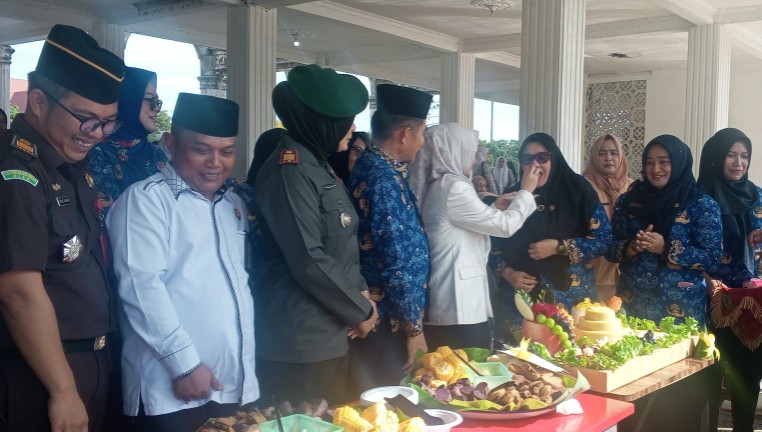 Hari Kesehatan Nasional ke-61 di Rohil meriah dengan berbagai kegiatan (foto/Afrizal)