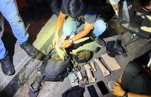 Tim RAGA Polres Dumai menangkap dua pria dan ratusan gram ganja (foto/int)