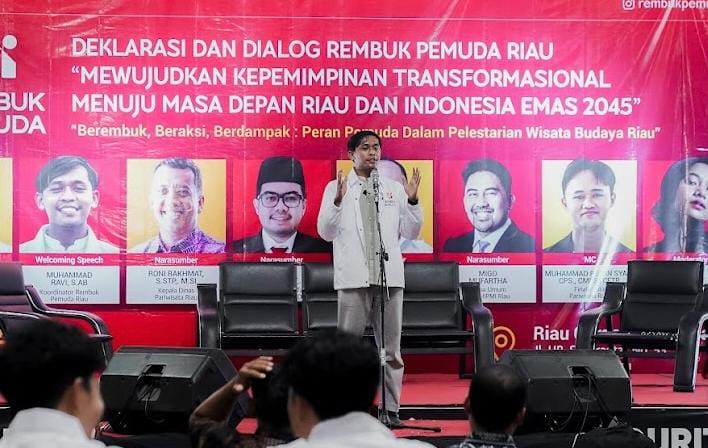 Koordinator Rembuk Pemuda Riau Muhammad Ravi (foto/Yuni)