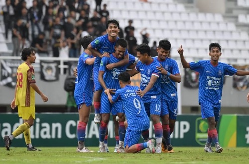 PSPS Pekanbaru menang 5-2 hadapi Sriwijaya FC di Jakabaring, Palembang.(foto: mcr)