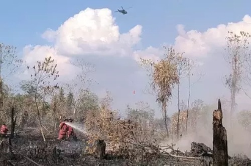 Sebaran titik panas di Sumatera hari ini.(ilustrasi/int)