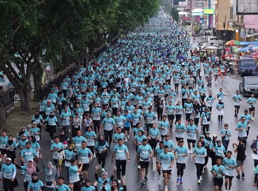 Momen kegiatan Riau Bhayangkara Run 