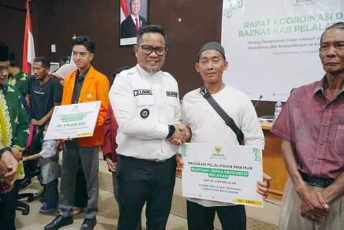 Bupati Zukri membuka Rakorda BAZNAS Pelalawan 2025. (Foto: Andi Indryanto)