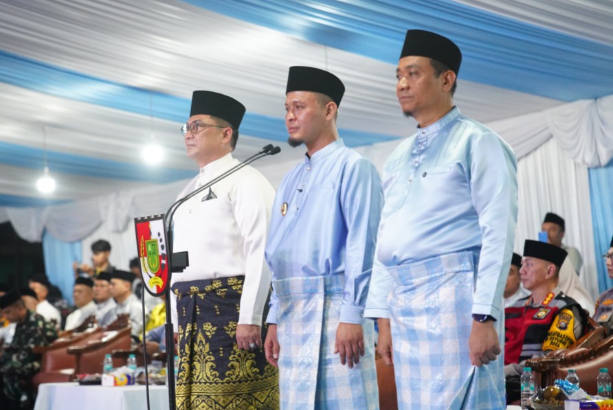 Pawai takbir Pekanbaru, Walikota Agung Nugroho apresiasi jasa Plt Gubri SF Hariyanto (foto/ist)