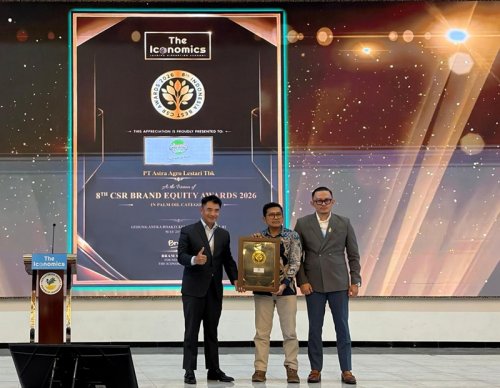 Astra Agro dianugerahi penghargaan bergengsi 8th Indonesia CSR Brand Equity Awards 2026 yang diselenggarakan The Iconomics Media pada kategori Palm Oil. 