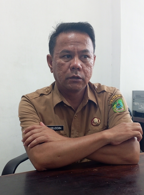Kepala Bidang Pemeliharaan Jalan dan Jembatan PUTR Rohil, Khairuddin. (Foto: Afrizal)