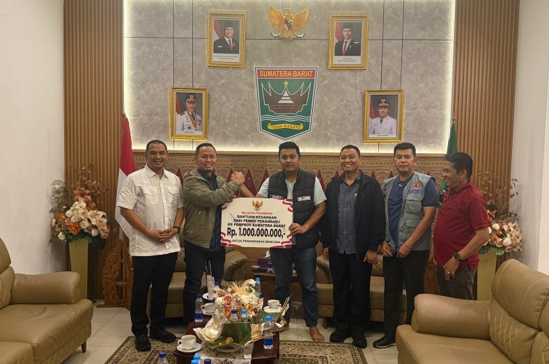 Setelah Sumut dan Aceh, Walikota Pekanbaru, Agung lanjutkan misi kemanusiaan ke Sumatera Barat (foto/dini)