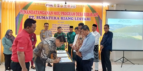 Perkuat pencegahan Karhutla, PT SRL gandeng tiga desa rawan di Pulau Rangsang (foto/ist)