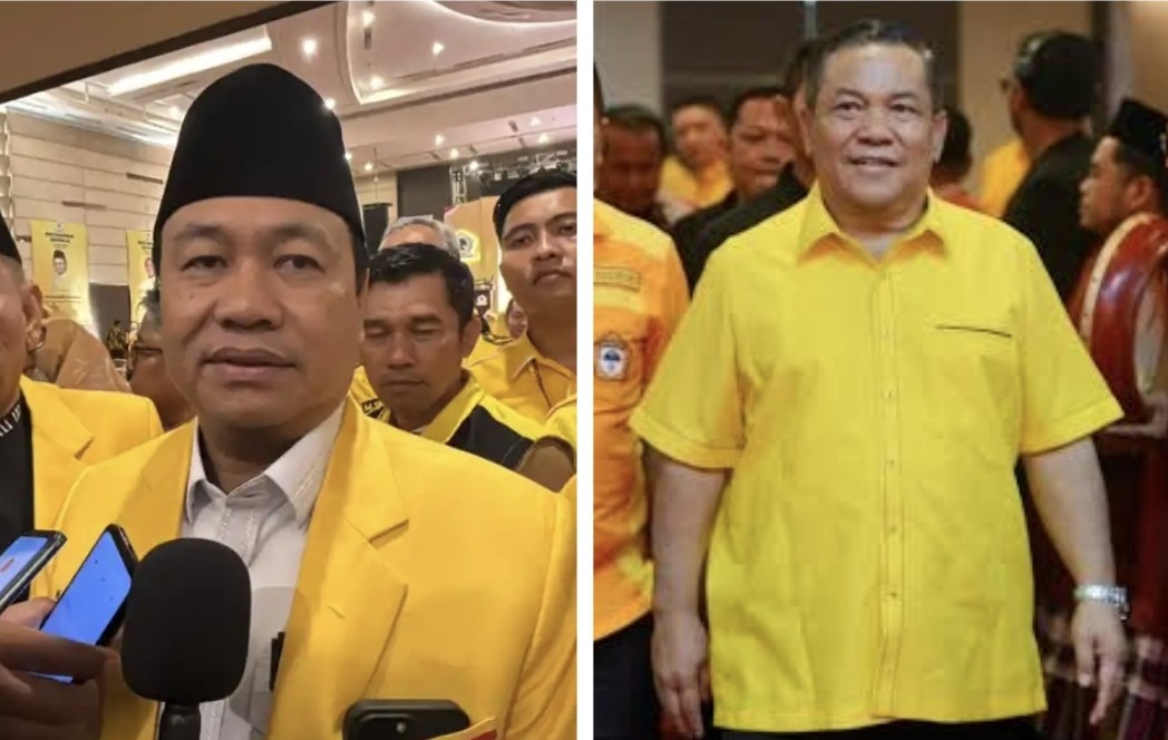 Ketua DPD Golkar Riau, Yulisman (kiri) sebut Plt Gubri, SF Hariyanto bakal masuk daftar pengurus partai (foto/ist)