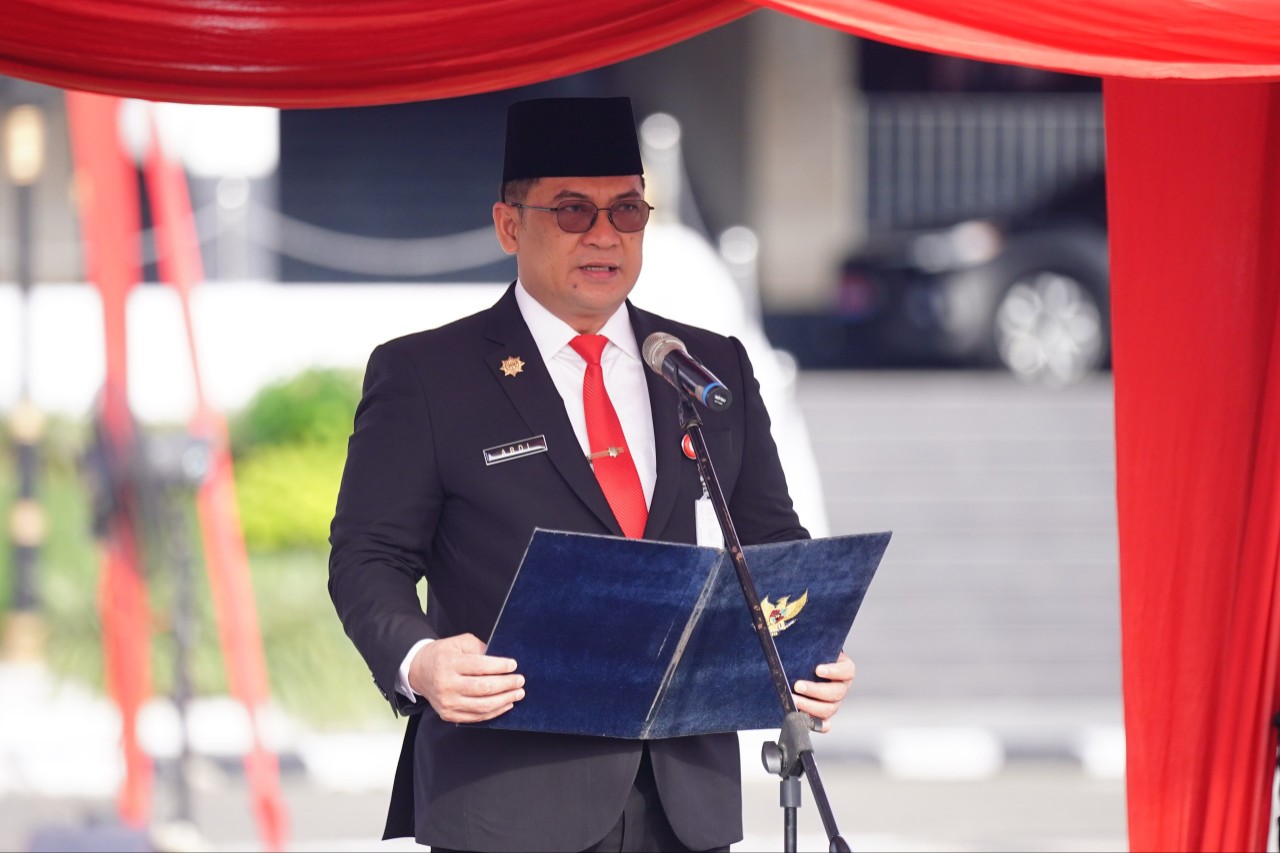 Sekda Syahrial Abdi pimpin peringatan Hari Kesaktian Pancasila di Kantor Gubernur Riau (foto/Yuni)
