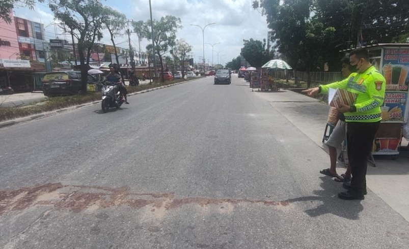 Kecelakaan beruntun di depan Universitas Riau, satu orang tewas (foto/rri)