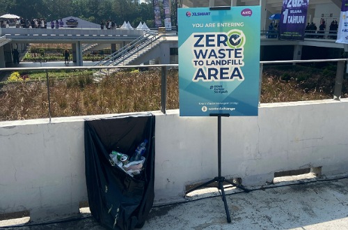 Waste4Change kelola sampah AXIS Nation Cup 2025 Tanpa Sisa.(foto: istimewa/halloriau.com)