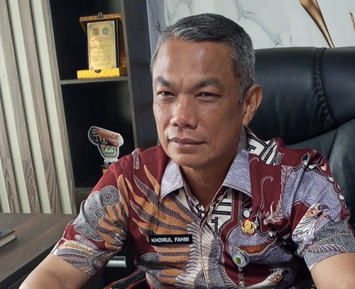 Kepala Dinas Pekerjaan Umum dan Penataan Ruang (PUPR) Kabupaten Rokan Hilir, Khoirul Fahmi (foto/Afrizal)