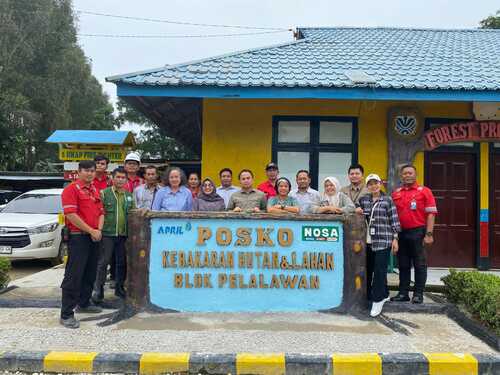 Kementerian LHK dan UNDP meninjau PT RAPP di Pelalawan. (Foto: Istimewa)