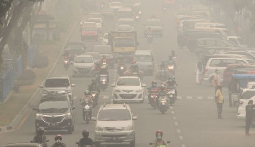 Kabut asap kiriman dari Pelalawan mulai selimuti Pelalawan.(ilustrasi/int)
