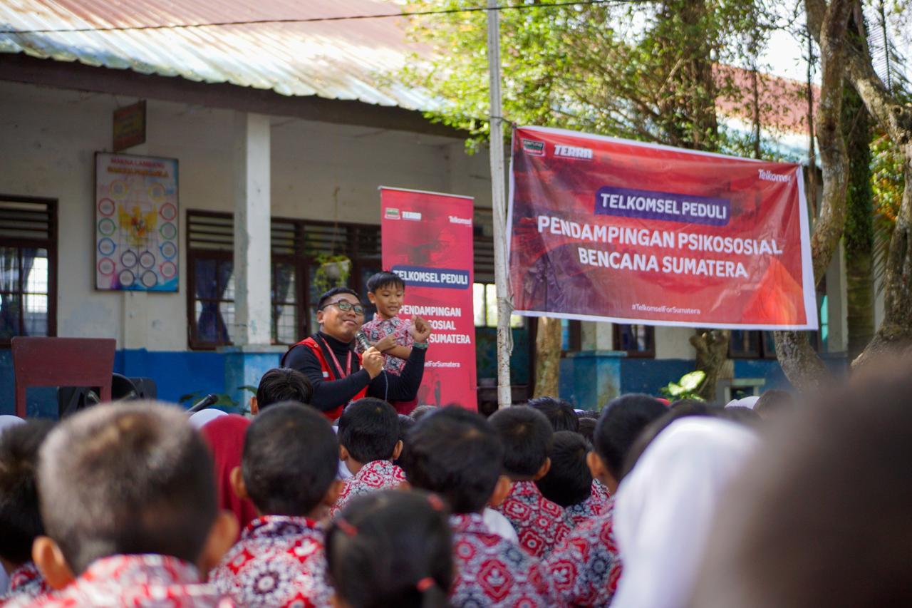 Telkomsel hadirkan pendampingan psikososial bagi 2.000 anak terdampak bencana di Sumatra (foto/ist)
