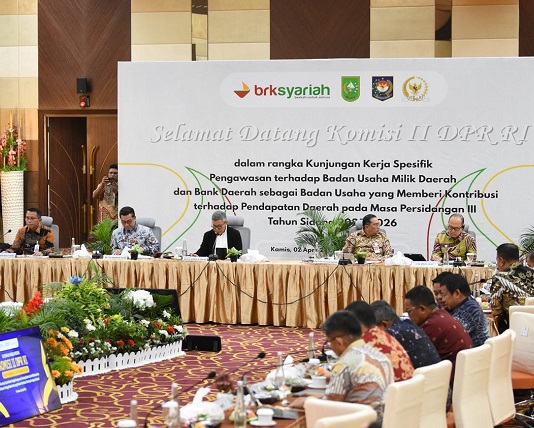 Kunjungan Kerja Spesifik Komisi II DPR RI di Provinsi Riau, Kamis (2/4/2026). 