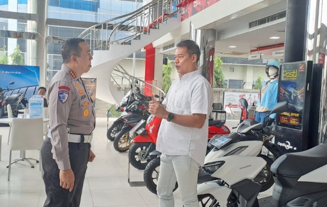 Dirlantas Polda Riau, Kombes Pol Jeki kunjungi PT CDN Riau (foto/ist)