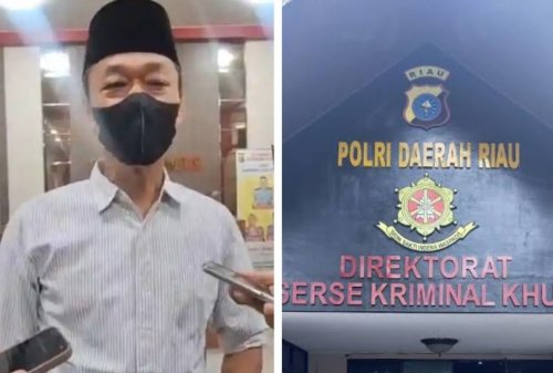 Eks Bupati Rohil, Afrizal Sintong diperiksa Polda Riau (foto/ist)