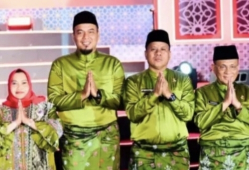 Bupati Kuansing, Suhardiman Amby menghadiri pembukaan MTQ ke-43 tingkat Provinsi Riau di Bengkalis. (Foto: Ultra Sandi)