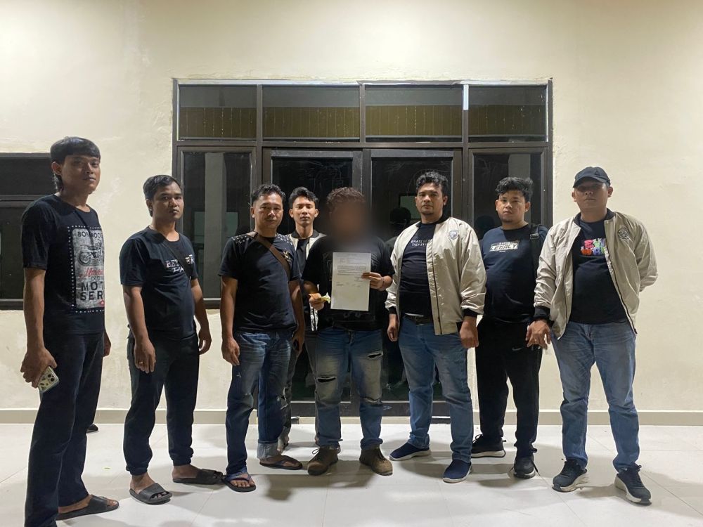 Polres Rohil tangkap ketiga preman RM, RS, dan A yang kerap malak di Jalintim Riau-Sumatera Utara (foto/int)