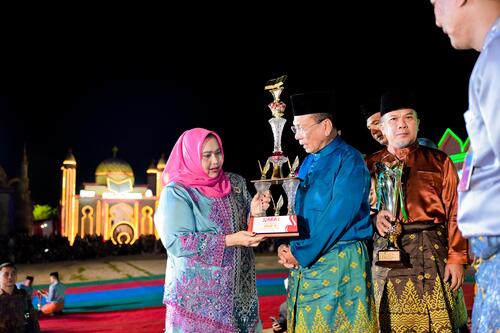 Rokan Hilir meraih peringkat ketiga di MTQ ke-43 Provinsi Riau. (Foto: Afrizal)