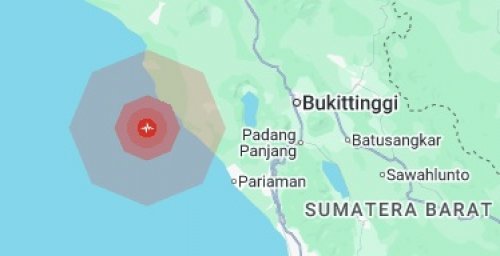 Gempa guncang Agam, Sumbar malam ini.(foto: int)