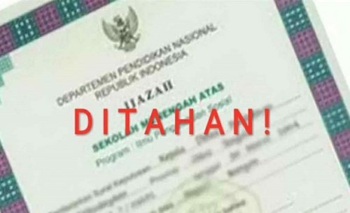 Sekolah dilarang tahan ijazah.(ilustrasi/int)
