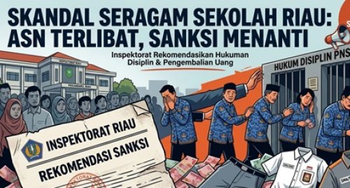 Ilustrasi Inspektorat Riau rekomendasikan sanksi ASN terlibat skandal bisnis seragam SMA/SMK Negeri (foto/ist)