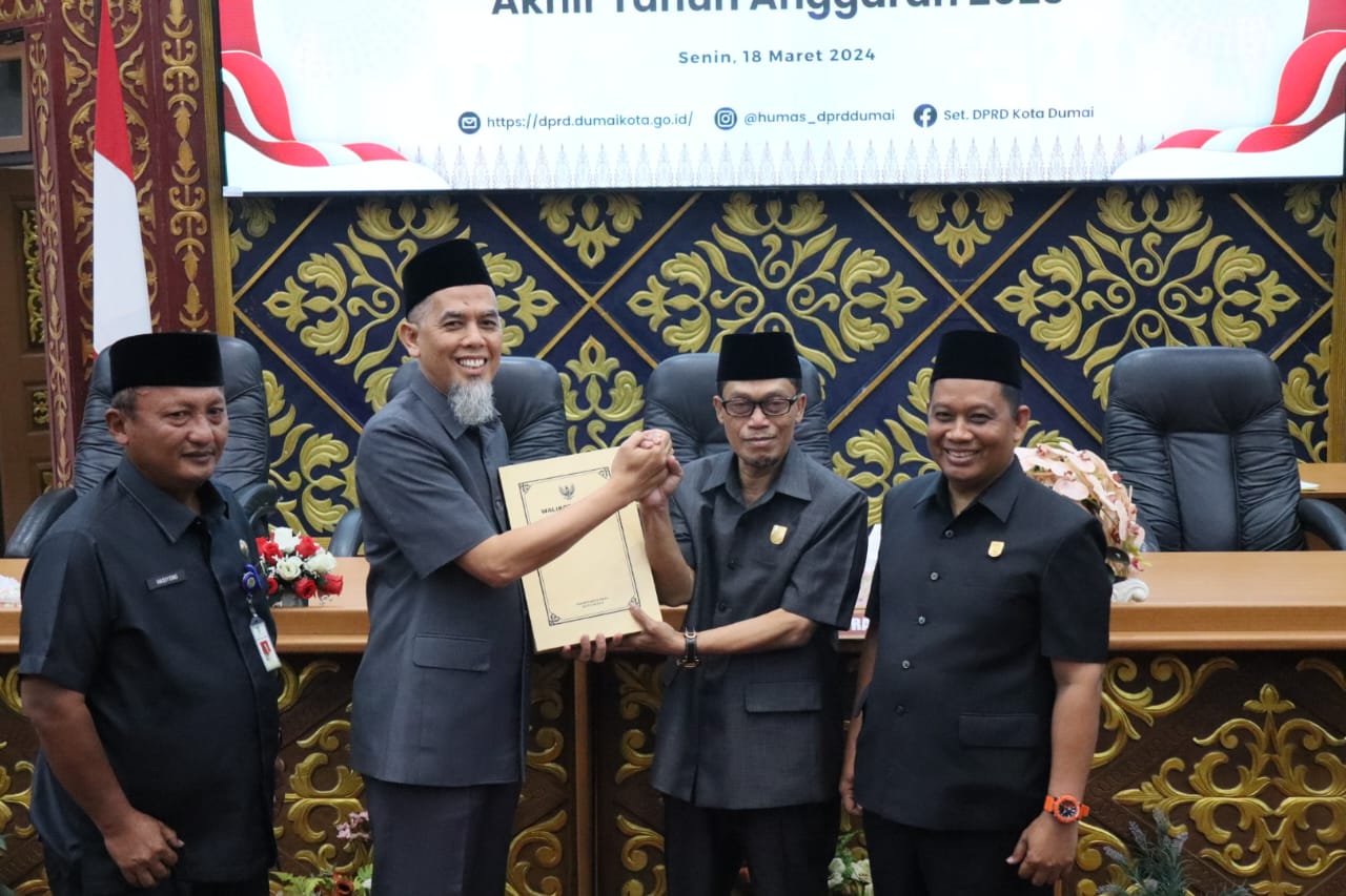 DPRD Kota Dumai gelar rapat paripurna LKPj Walikota Dumai tahun anggaran 2023 (foto/bambang)