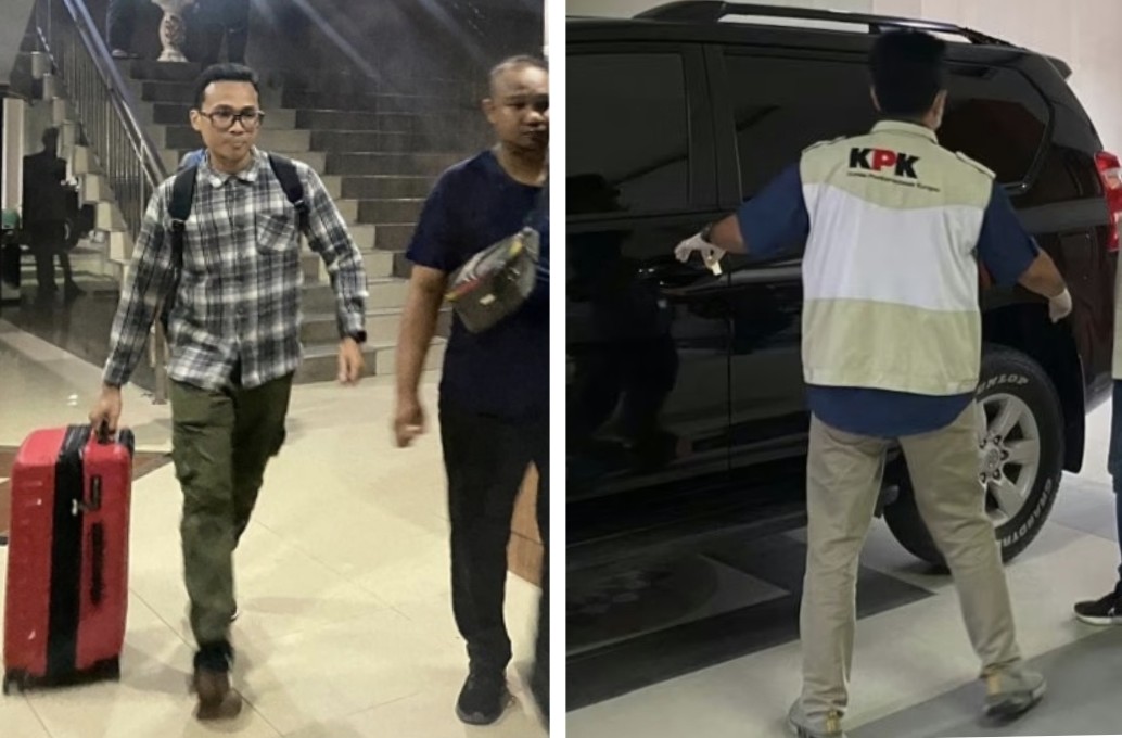 KPK bawa koper usai geledah ruang kerja Bupati Inhu, Ade Agus (foto/ist)