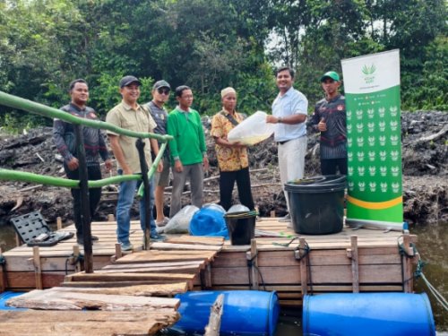 Asian Agri melalui unit bisnisnya, PT MUP, menggelar seremoni Program DMPG di Desa Sotol, Kecamatan Langgam, Kabupaten Pelalawan, Riau, Sabtu (13/6). 