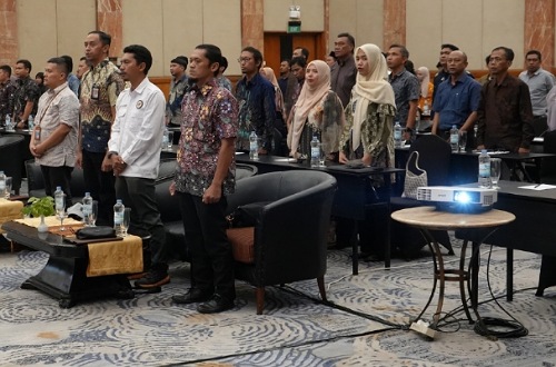 Kegiatan Bimtek Pengawasan dan Evaluasi Bidang Bangunan Gedung serta Peningkatan Kapasitas Pengelola Teknis BGN di Hotel Aryaduta Pekanbaru.(foto: istimewa)