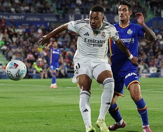 Kylian Mbappe menjadi pahlawan kemenangan Real Madrid atas Getafe di La Liga 2025.