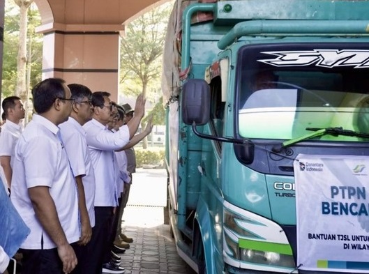 Distribusi logistik ke sejumlah lokasi di Sumut dan Aceh.