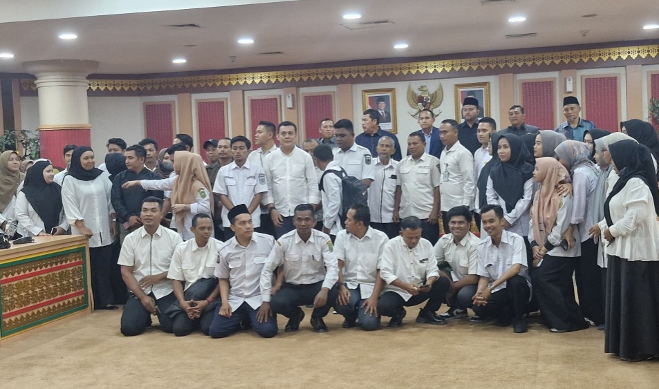 Pegawai honorer TMS jadi PPPK sampaikan tiga tuntutan (foto/Tata)