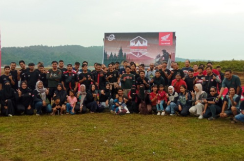 Para peserta Honda Bikers Fun Motour Camp 2026 di Kampar.(foto: barkah/halloriau.com)