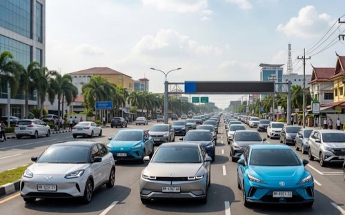 Mobil listrik murni mulai kuasai pasar otomotif Indonesia.(ilustrasi/AI/halloriau.com)